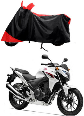 GROFATIK Two Wheeler Cover for Honda(CB 400, Red, Black)