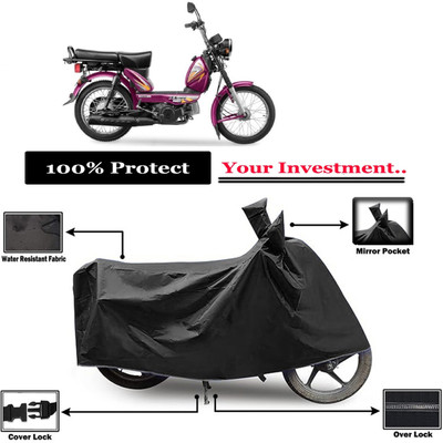 Amexride Two Wheeler Cover for TVS(XL 100 Heavy Duty BS6, Black)