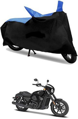 MMSSTAR Waterproof Two Wheeler Cover for Harley Davidson(Blue, Black)