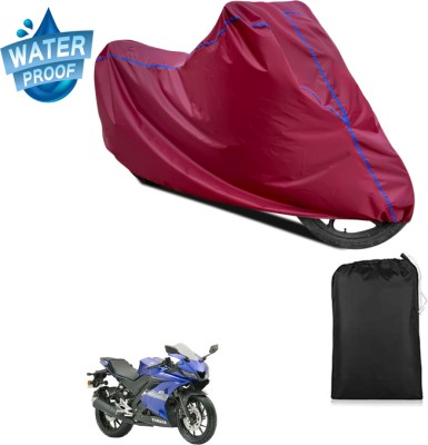 PAGORA Waterproof Two Wheeler Cover for Yamaha(R15S, Maroon)