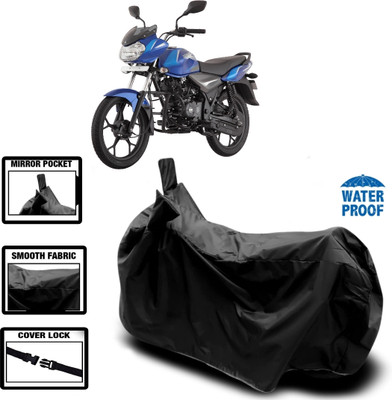 DeepShakshi AUTOMOTIVE Two Wheeler Cover for Bajaj(Discover 125 DTS-i, Black)