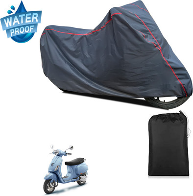 GOSHIV-car and bike accessories Waterproof Two Wheeler Cover for Vespa(ZX 125 BS6, Grey)