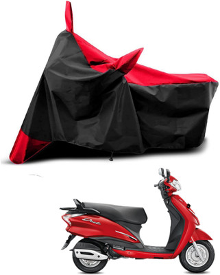 KEDIT Two Wheeler Cover for Hero(Duet LX 110CC BS6, Red, Black)