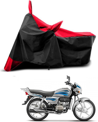 AASHTIK MART Two Wheeler Cover for Universal For Bike(Splendor Plus, Red, Black)