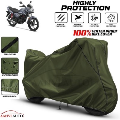 Aanvi Auto Waterproof Two Wheeler Cover for Honda(Shine, Green, Black)