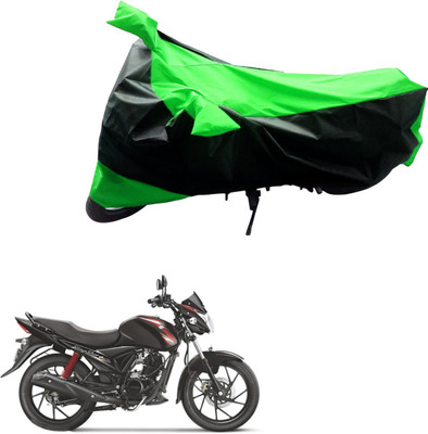 Mdstar Waterproof Two Wheeler Cover for Suzuki(Sling, Black, Green)