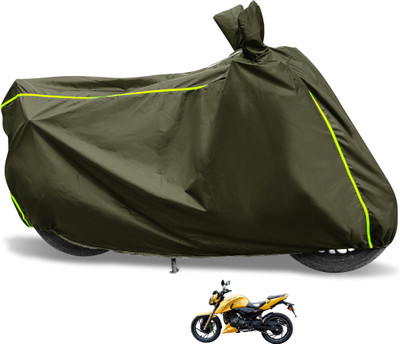 Euro Care Waterproof Two Wheeler Cover for TVS(Apache RTR 200, Green)