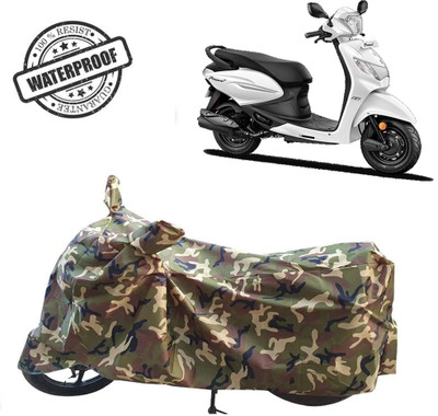 ROYAL AUTO MART Waterproof Two Wheeler Cover for Hero(Pleasure Plus, Green, Multicolor)