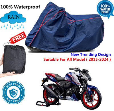 OliverX Waterproof Two Wheeler Cover for TVS(Apache RTR 165 RP, Blue, Red)