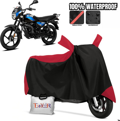 TENNYCER Waterproof Two Wheeler Cover for Bajaj(CT110, Red, Black)
