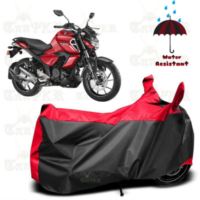 sowelar Waterproof Two Wheeler Cover for Yamaha(FZ-S FI, Black, Red)