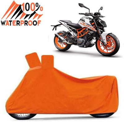 Autoinnovation Waterproof Two Wheeler Cover for KTM(390 Duke, Orange)