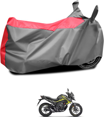 CODOKI Waterproof Two Wheeler Cover for Honda(CB Hornet 160R, Grey, Red)
