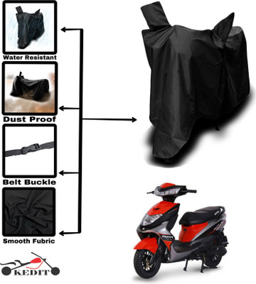 KEDIT Two Wheeler Cover for Ampere(REO BS6, Black)