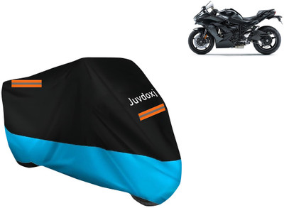 Juvdoxj Waterproof Two Wheeler Cover for Kawasaki(Ninja H2, Blue)