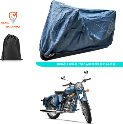 PAGORA Waterproof Two Wheeler Cover for Royal Enfield(Classic Squadron, Blue)