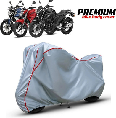 xodi Waterproof Two Wheeler Cover for Yamaha(FZ, Silver, Red)