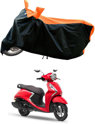 DeepShakshi AUTOMOTIVE Waterproof Two Wheeler Cover for Yamaha(Fascino BS6, Orange)