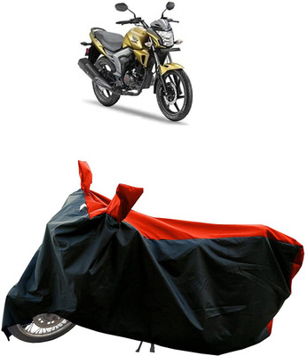 KEDIT Two Wheeler Cover for Honda(Unicorn Dazzler, Red, Black)