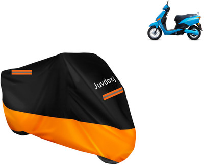 Juvdoxj Waterproof Two Wheeler Cover for Hero Electric(Electric Optima BS6, Orange)