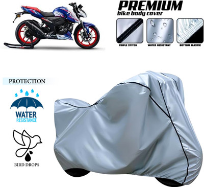 CODOKI Waterproof Two Wheeler Cover for TVS(Apache RTR 165 RP, Silver)