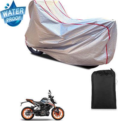 PAGORA Waterproof Two Wheeler Cover for KTM(125 Duke, Silver)
