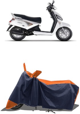 SUGASHRI Waterproof Two Wheeler Cover for Mahindra(Gusto BS6, Orange, Blue)