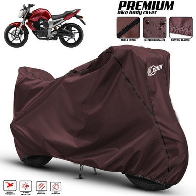 xodi Waterproof Two Wheeler Cover for Yamaha(FZ16, Maroon, Black)