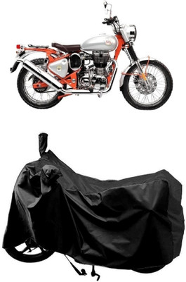 AutoKick Two Wheeler Cover for Royal Enfield(Bullet Trials 500, Black)