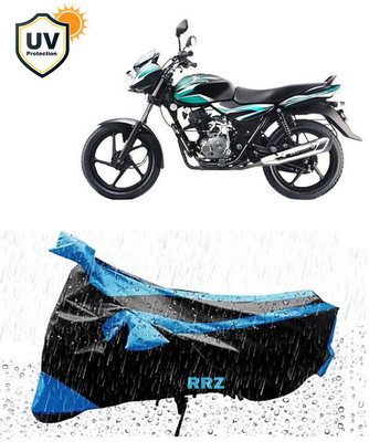 RRZ Waterproof Two Wheeler Cover for Bajaj(Discover, Black, Blue)