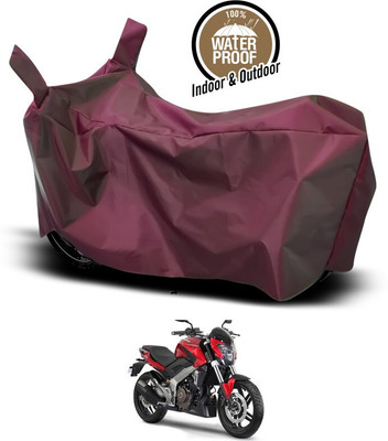 SEBONGO Waterproof Two Wheeler Cover for Bajaj(Pulsar, Maroon)