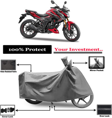 Amexride Two Wheeler Cover for Honda(CB Hornet 160, Grey)