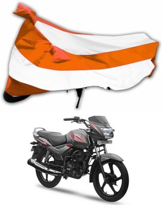 Ascension Two Wheeler Cover for TVS(Star City Plus, Orange, White)