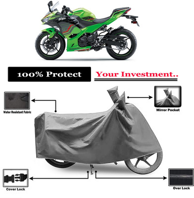 Amexride Two Wheeler Cover for Kawasaki(Ninja 650 BS6, Grey)