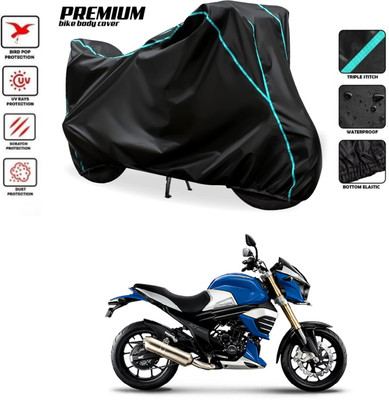 GOSHIV-car and bike accessories Waterproof Two Wheeler Cover for Mahindra(Black)