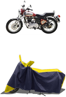 SUGASHRI Waterproof Two Wheeler Cover for Royal Enfield(Electra 4S, Yellow, Blue)