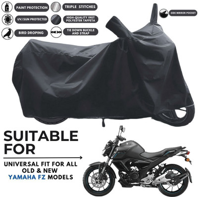 MADAFIYA Two Wheeler Cover for Yamaha(FZ S FI New BS6, Black)