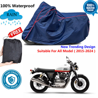AUTOCAD Waterproof Two Wheeler Cover for Royal Enfield(Interceptor 650, Blue, Red)