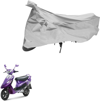 Mdstar Waterproof Two Wheeler Cover for TVS(Scooty Pep+, Silver)