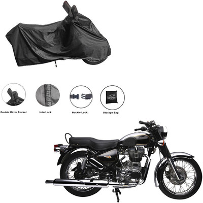RiderShine Two Wheeler Cover for Royal Enfield(Electra 4S, Black)