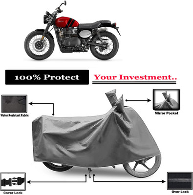 Amexride Two Wheeler Cover for Triumph(Street Scrambler BS6, Grey)
