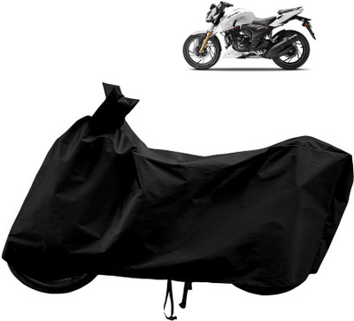 Horseyaart Waterproof Two Wheeler Cover for TVS(Apache RTR 200 4V, Black)