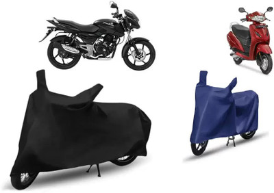 Tritika Two Wheeler Cover for Honda(SP 125, Black, Blue)