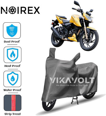 NOIREX Two Wheeler Cover for TVS(Apache RTR 200 4V, Grey)