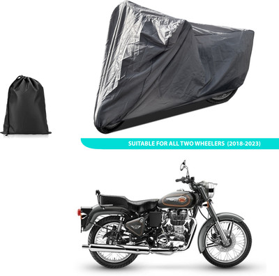 PAGORA Two Wheeler Cover for Royal Enfield(Bullet 500, Grey)
