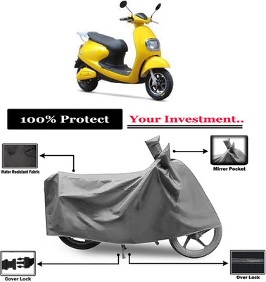 Amexride Two Wheeler Cover for Techo Electra(Emerge, Grey)
