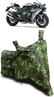ATBROTHERS Waterproof Two Wheeler Cover for Kawasaki(Ninja H2 BS6, Multicolor, Green)