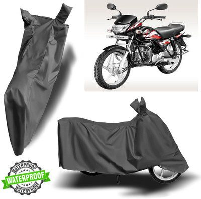 Autoinnovation Waterproof Two Wheeler Cover for Hero(HF Deluxe, Grey)