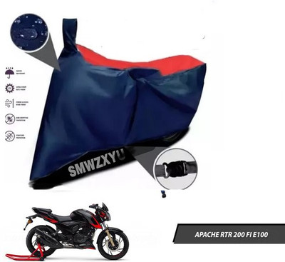 smwzxyu Waterproof Two Wheeler Cover for TVS(Apache RTR 200 Fi E100, Red, Blue)
