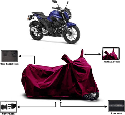 KEDIT Two Wheeler Cover for Yamaha(FZ-25 BS6, Maroon)
